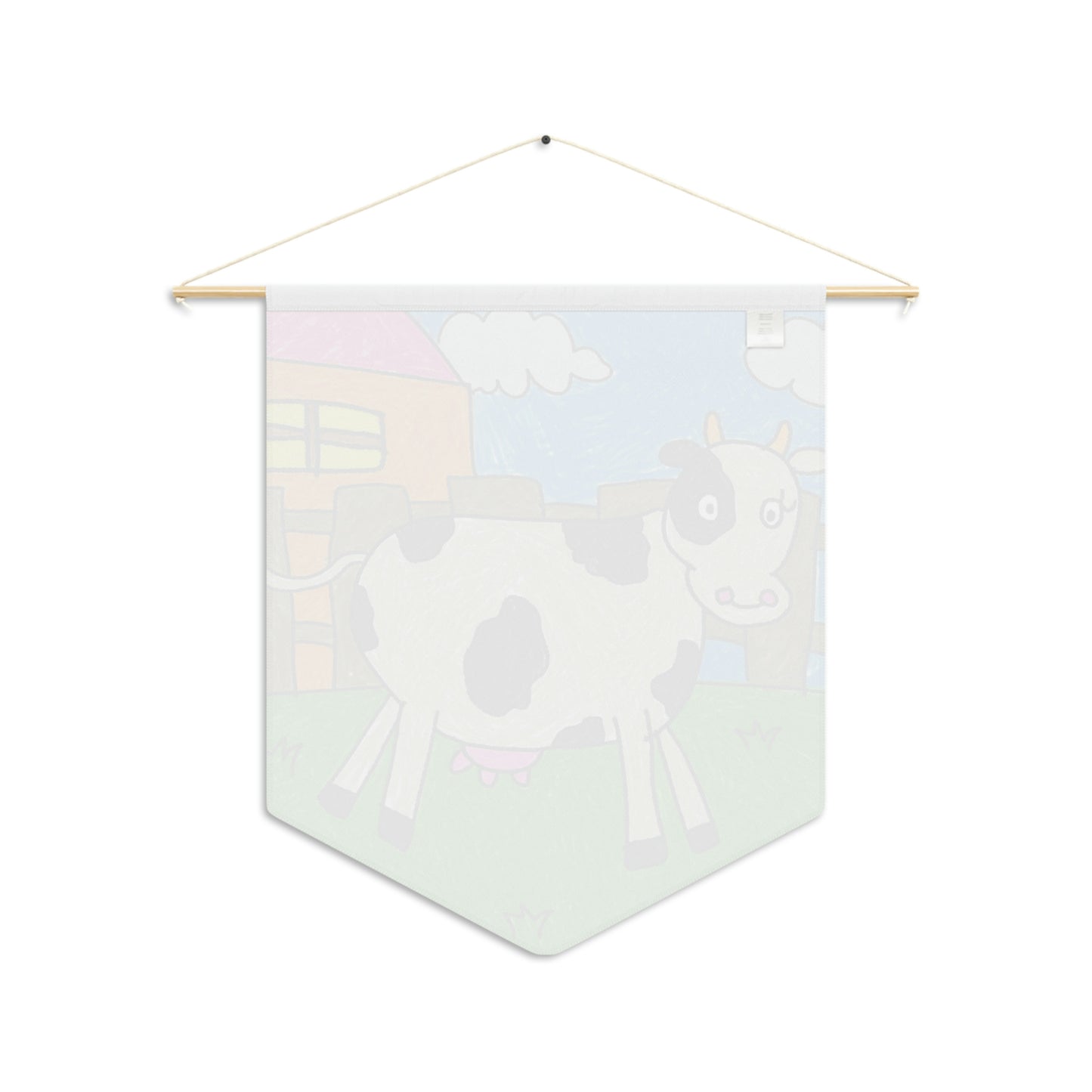 Cow Moo Farm Barn Animal Character Pennant