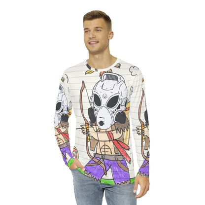 Archer Robot Alien LOL Visitor Bow Arrow Machine Men's Long Sleeve AOP Shirt