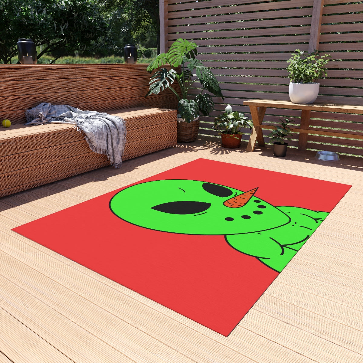 Veggie Visi The Vegetable Visitor Outdoor Rug