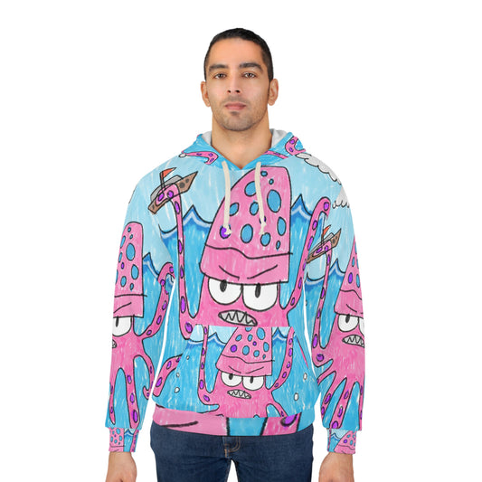 Sudadera con capucha unisex The Kraken Octopus Clean Graphic AOP