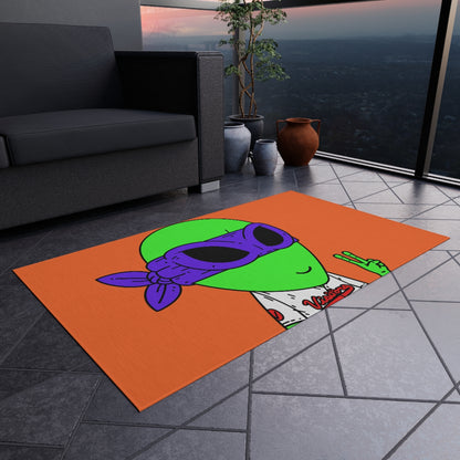 Purple Ninja Peace Visitor Jersey Alien Outdoor Rug