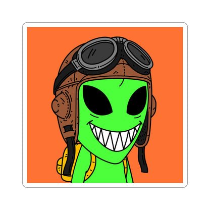 Air Force Aviator Alien Kiss-Cut Stickers