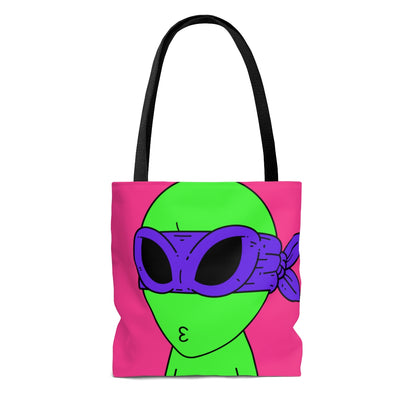 Green Ninja Turtle Visitor Alien AOP Tote Bag