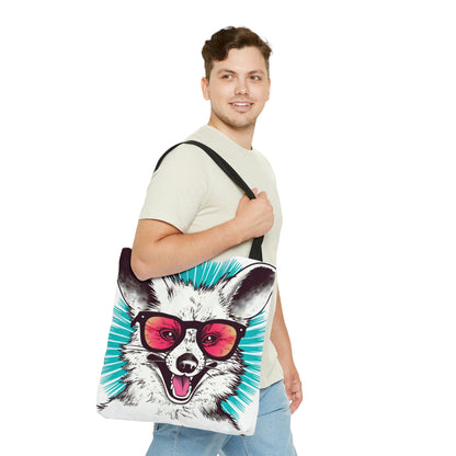 Happy Opossum Retro Cartoon Tote Bag (AOP)