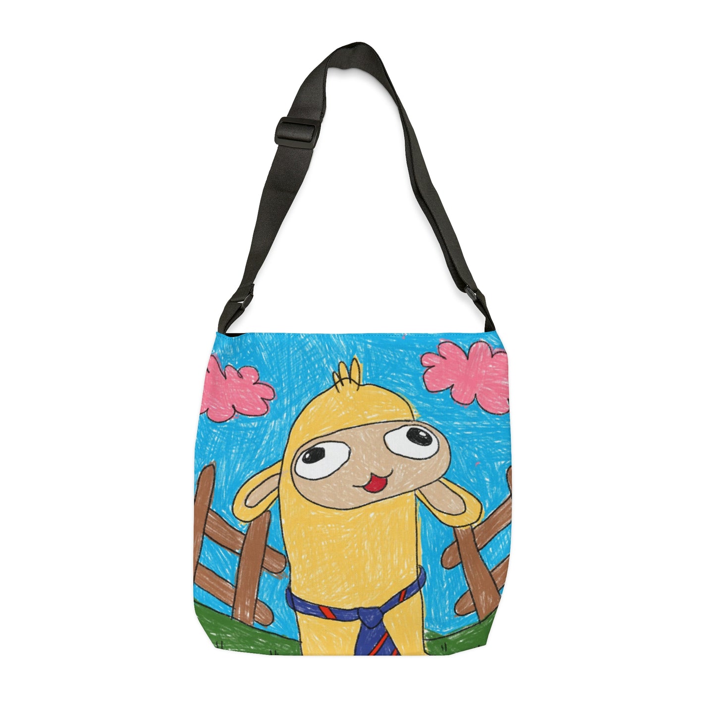 Llama Lovers: Heart and Animal Adjustable Tote Bag (AOP)