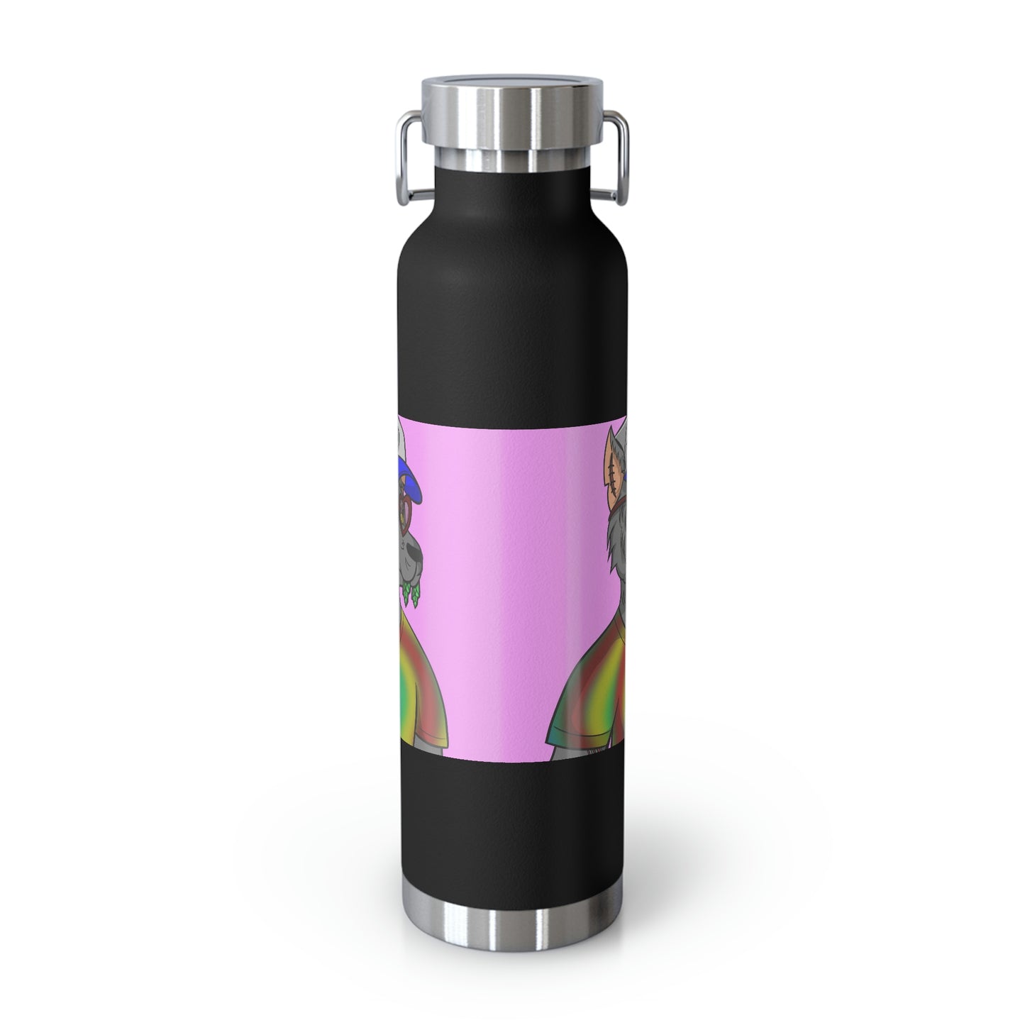 Heart Wolf Werewolve Tiedye Copper Vacuum Insulated Bottle, 22oz