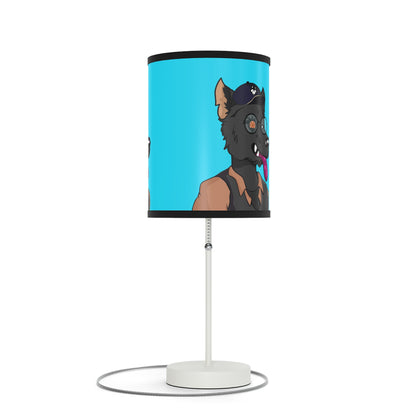 Cyborg Wolf Detective Tongue Out Lamp on a Stand, US|CA plug