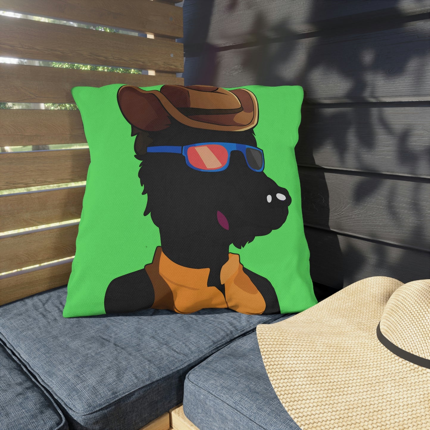 Cowgirl Wolf Cyborg Wolve Outdoor Pillows