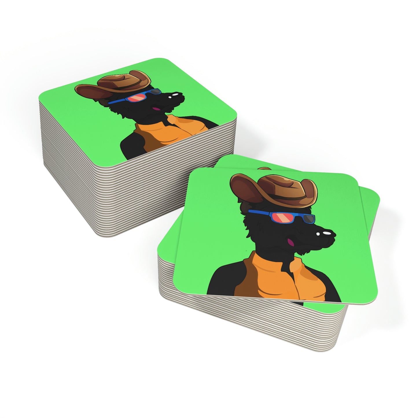 Cowgirl Wolf Cyborg Wolve Coasters (50, 100 pcs)