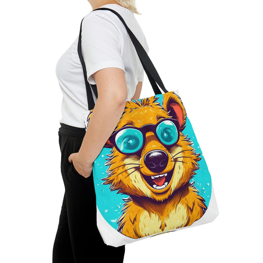 Quokka Cartoon Design Happy Animal Tote Bag (AOP)