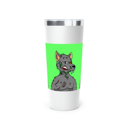 Wolf Grey Cyborg Animal Werewolve Copper Vacuum Insulated Tumbler, 22oz