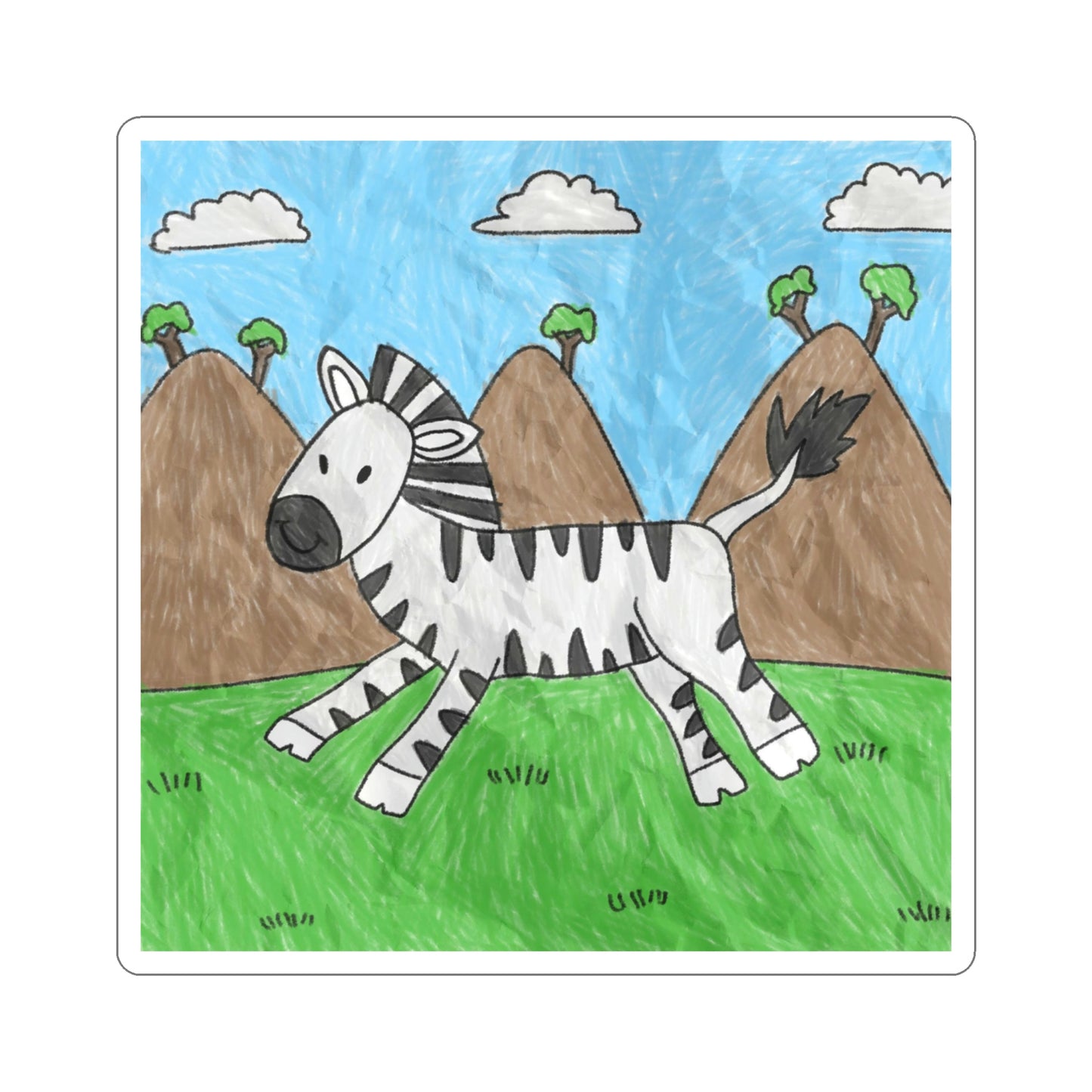 Zebra Graphic Hipster Zebra Animal Kiss-Cut Stickers