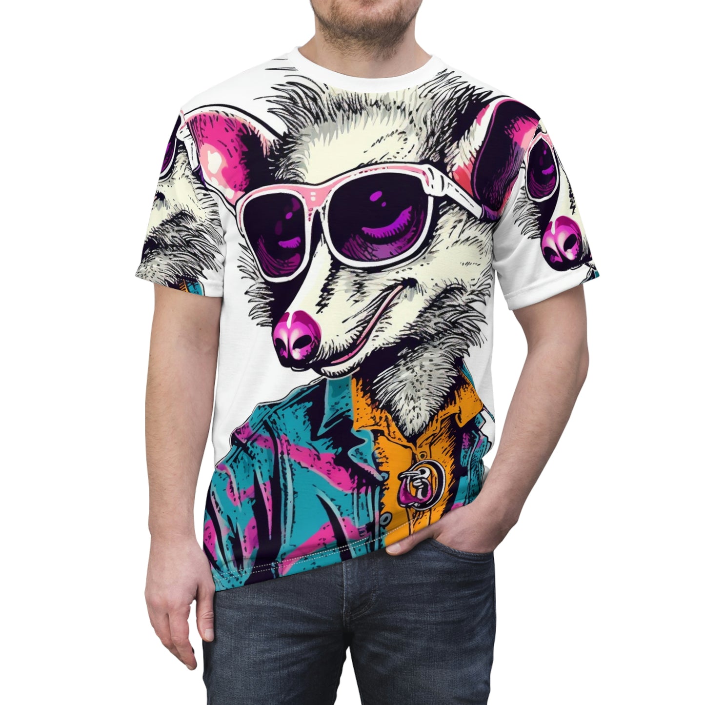 Opossum Artist Fashion Style Unisex Cut & Sew Tee (AOP)