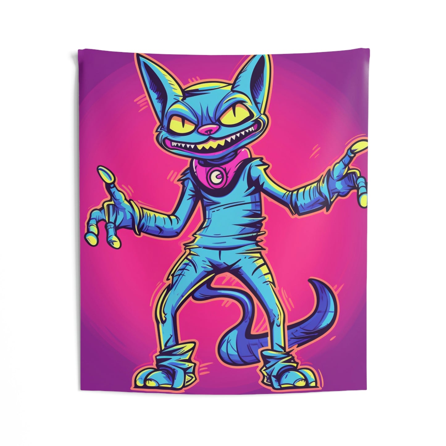 Tapices de pared interiores estilo gato alienígena malvado 