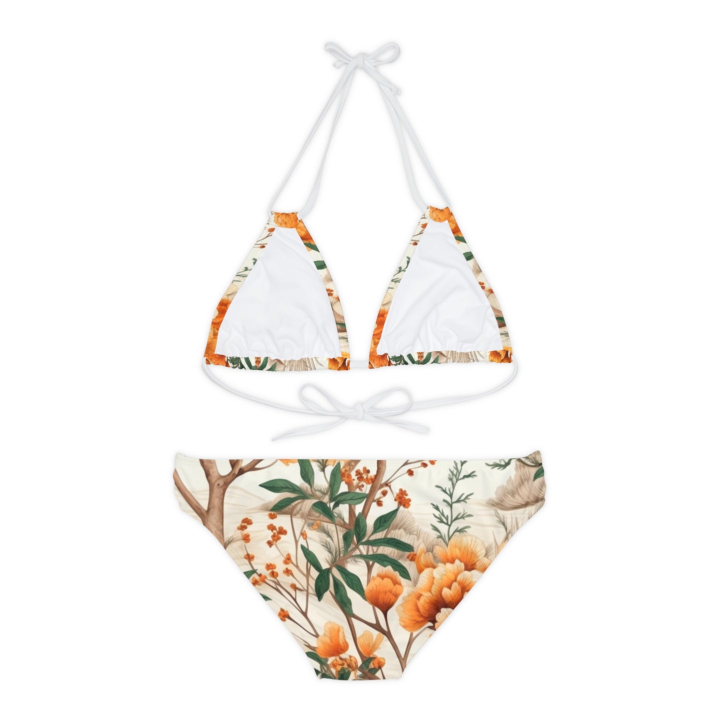 Four Seasons Beauty: Spring, Summer, Autumn & Winter Design Strappy Bikini Set (AOP)