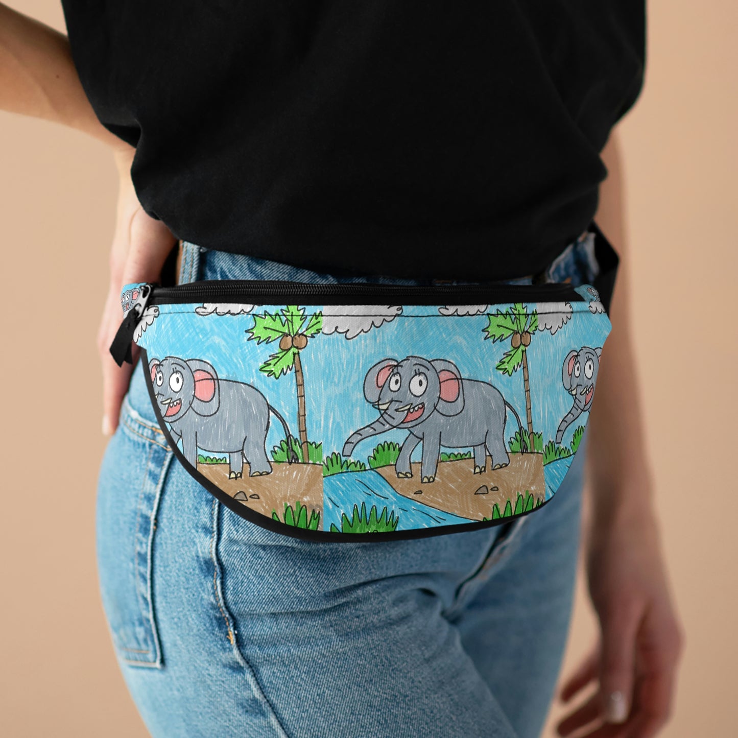 Elefante Elephant King Safari Animal Fanny Pack