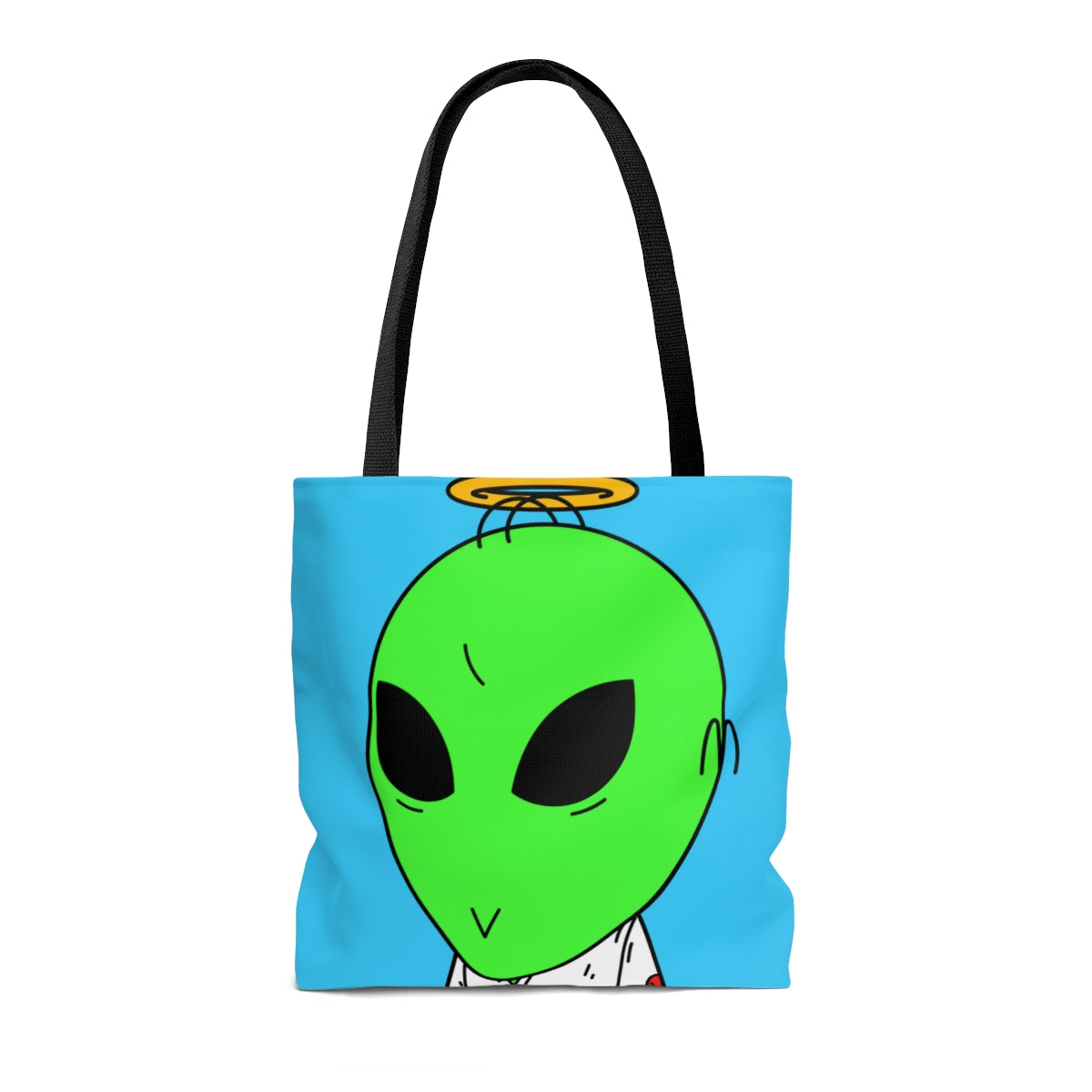 Angel Halo Green Visitor V Face Visi Jersey AOP Bolsa de tela 