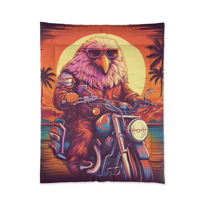 Classic American Motorcycle Ride Biker USA Style Comforter