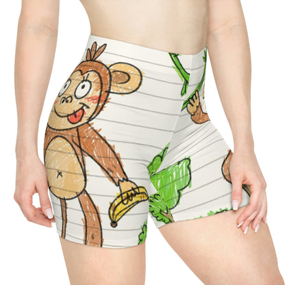 Graphic Monkey - Fun Zoo Clothing for Ape Lovers Women's Biker Shorts