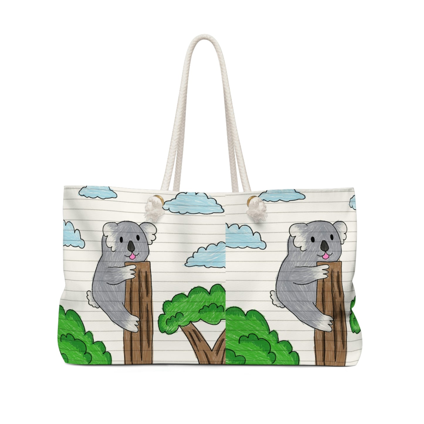 Bolsa de fin de semana escalador de árboles animal oso koala