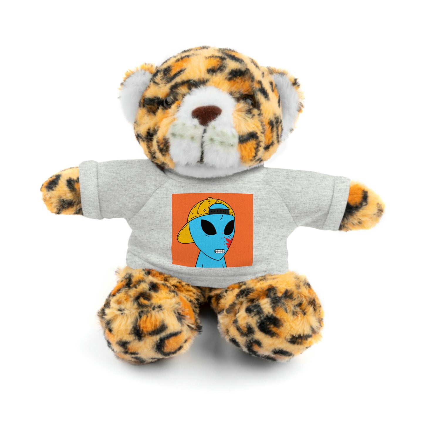 Animales de peluche de visitante de sangre azul alienígena con camiseta