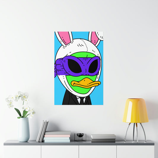 Easter Bunny Alien Visitor 751 Rabbit Premium Matte Vertical Posters