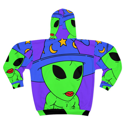 Witch Wizard Magic Alien AOP Unisex Zip Hoodie