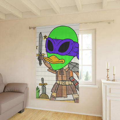 Cortinas para ventana Ninja Sword Turtle Alien Soldier Visitor 751 (1 pieza)