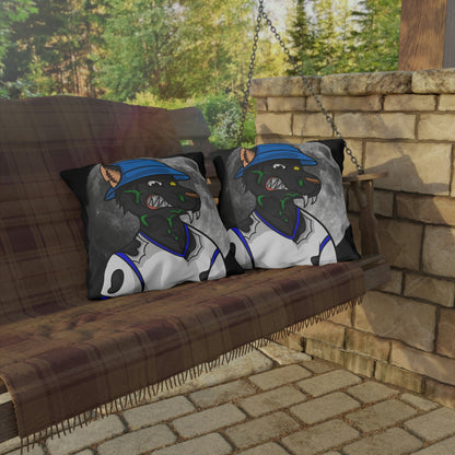 Werewolf Full Moon Cyborg Wolve Outdoor Pillows