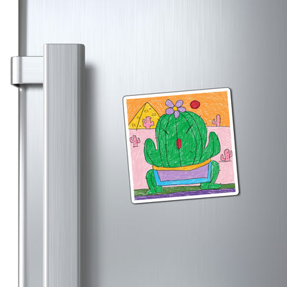 Desert Cactus Sumo Wrestler Graphic Magnets