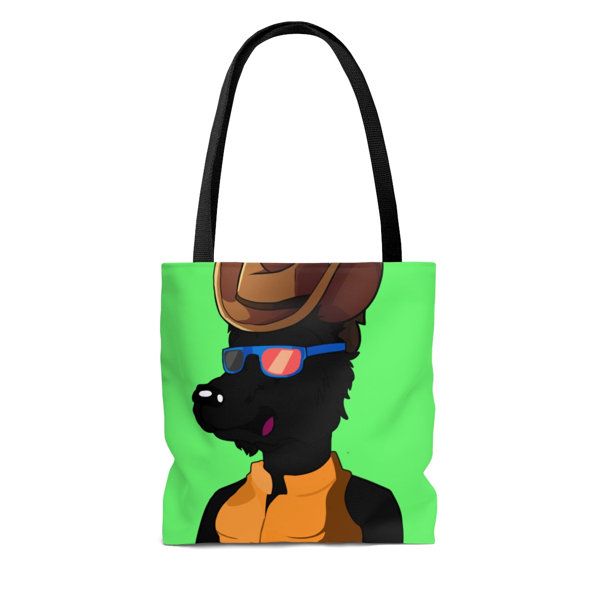 Cyborg Wolf Puffy Jacket Puffy Jacket Cowboy Hat AOP Tote Bag