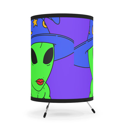 Blue Wizard Hat Alien Muscle Lipstick Green Visitor Tripod Lamp with High-Res Printed Shade, US\CA plug