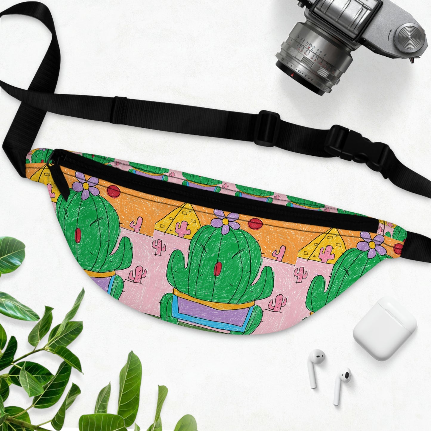 Desert Cactus Sumo Wrestler Graphic Fanny Pack