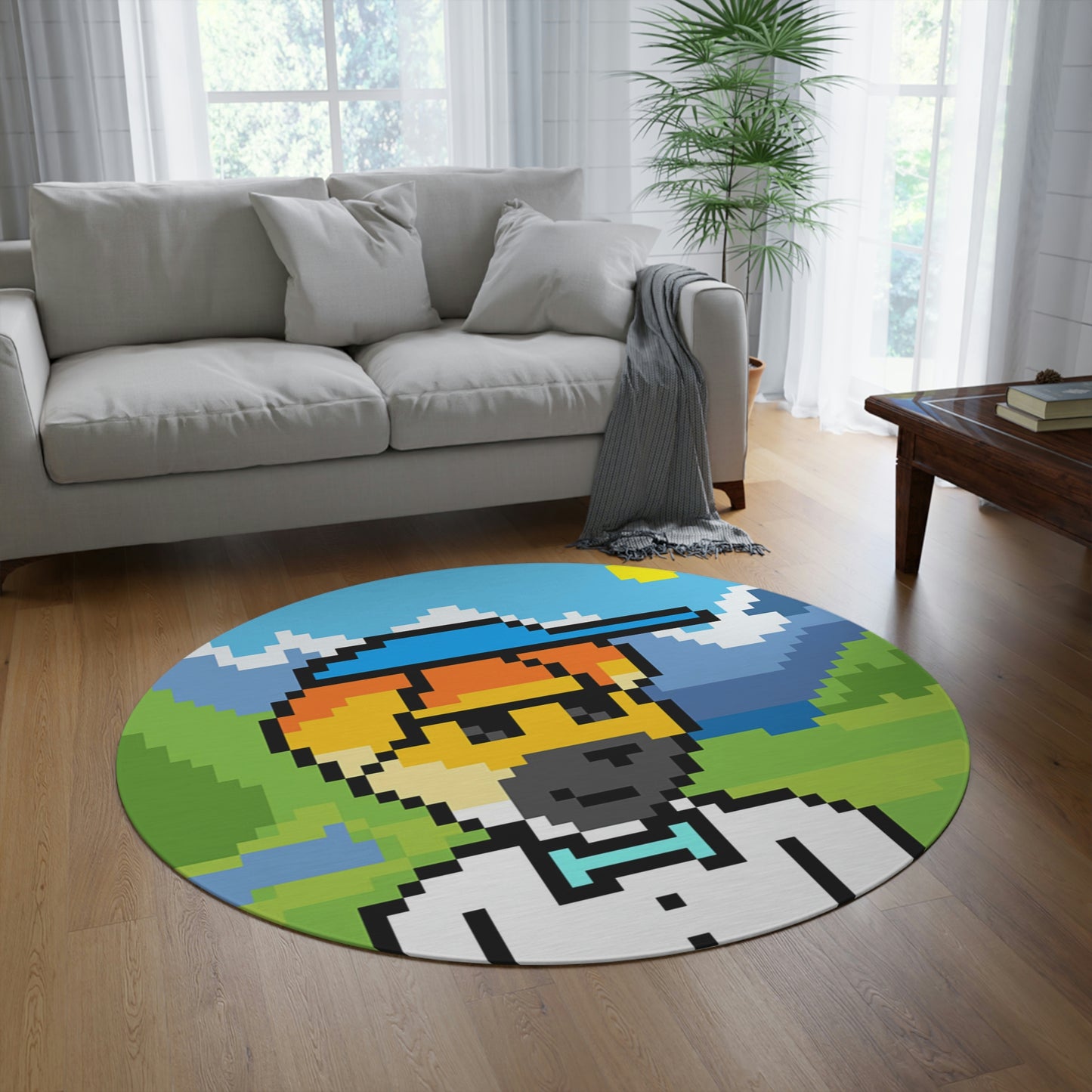 Dog Travel Adventure Animal Round Rug