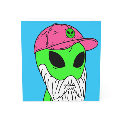 Barba Visitante Sombrero Rosa Alien Dibujos Animados Nota Cómica Cubo 