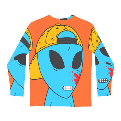 Camisa AOP de manga larga para hombre Alien Blue Blooded Visitor 