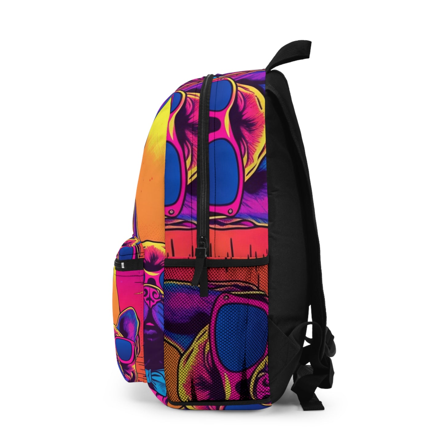 Dibujos animados retro de Bulldogs franceses Synthwave - Diseño animado de verano Mochila