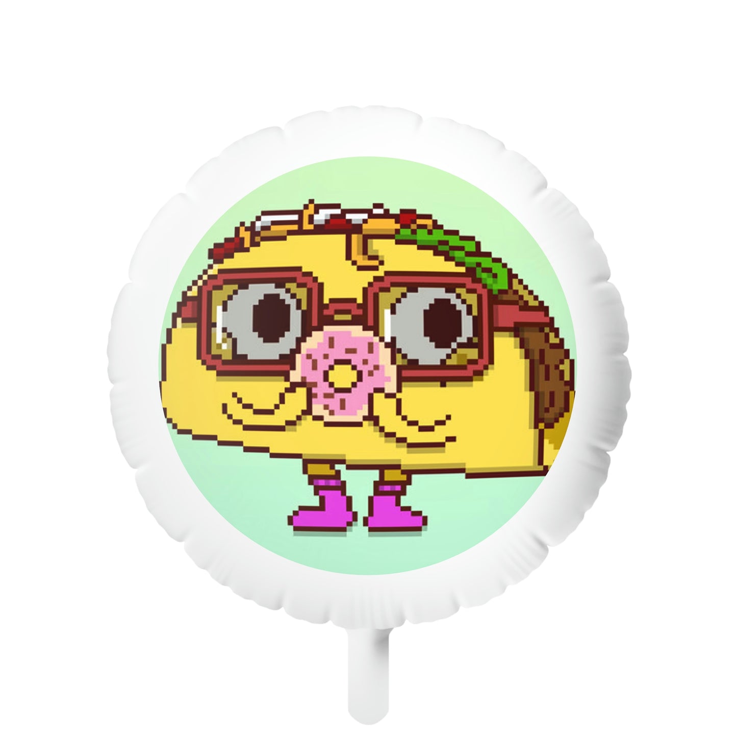 Donut Cartoon Taco Mylar Helium Balloon