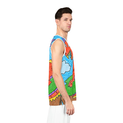 Fierce Dragon Medieval Basketball Jersey (AOP)