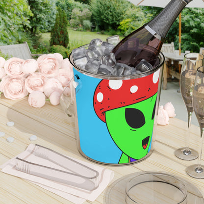 Red Mushroom Head Green Alien Purple Visi sport Jersey Visitor Ice Bucket with Tongs