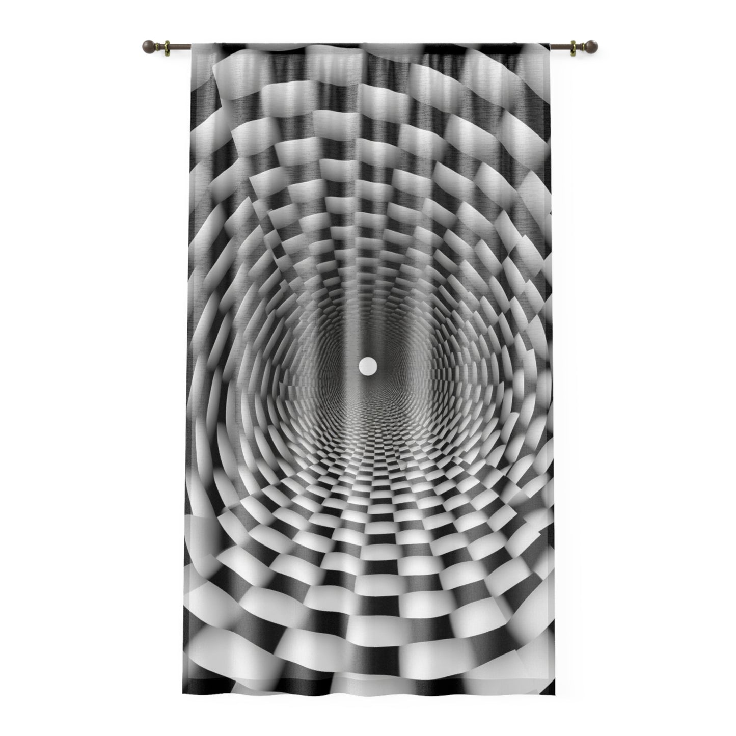 3D Optical Illusion Vortex Bottomless Hole design Window Curtain