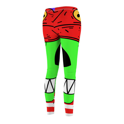 Alien Character Cartoon Big Smile Women's Cut & Sew Casual Leggings