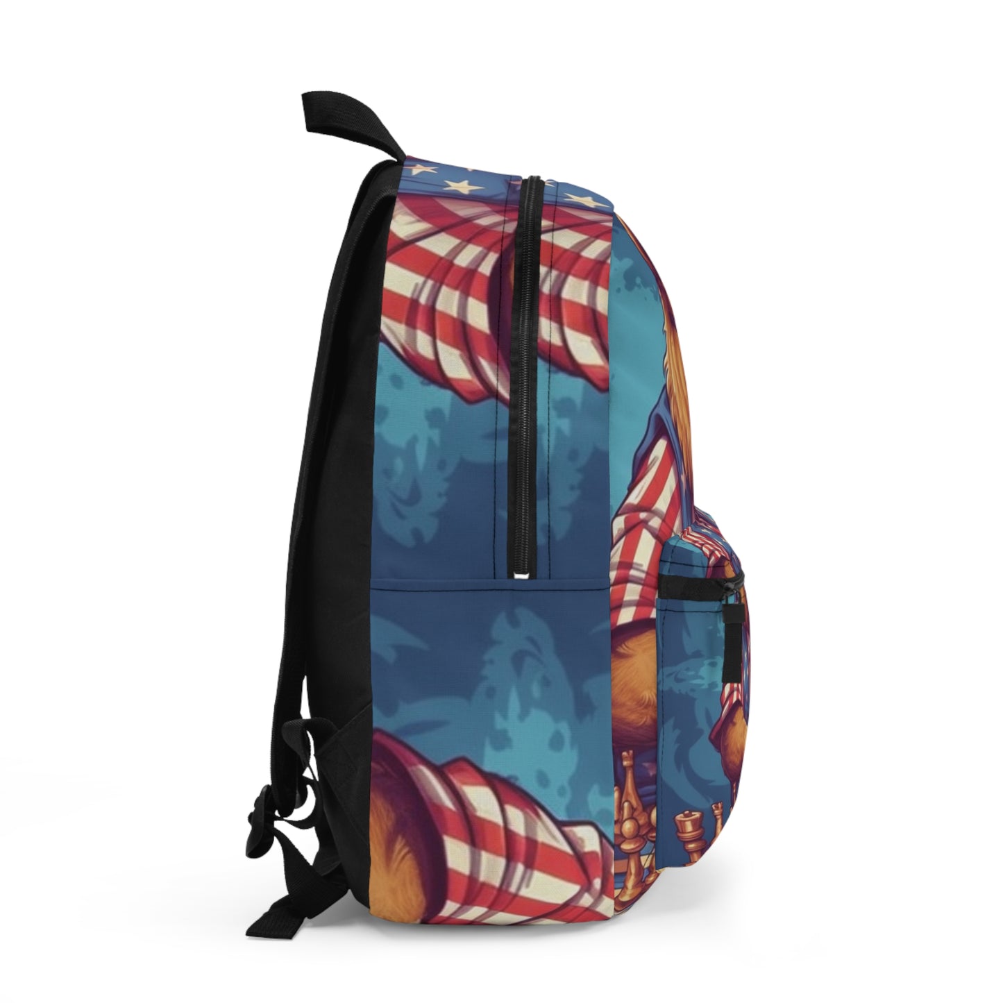 Checkmate Patriotism: Patriotic Bear's Chess Game 4th of July Style Backpack