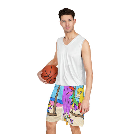Animal Lover Parrot Perfect Gift for Parrot Owners Basketball Shorts (AOP)