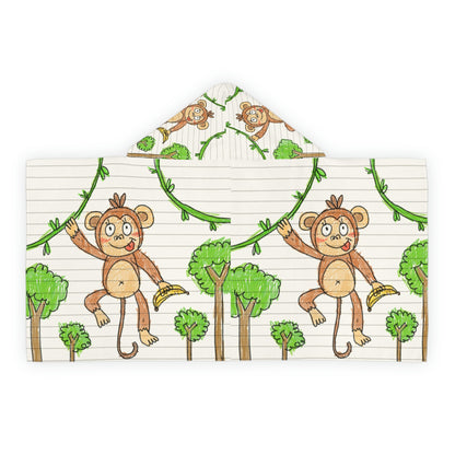 Graphic Monkey - Fun Zoo Clothing for Ape Lovers Youth Hooded Towel