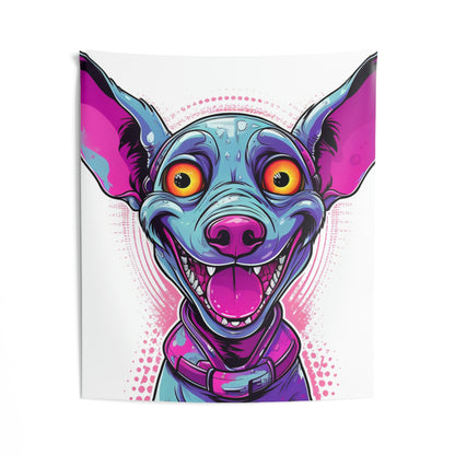 Dog Alien Retro Cartoon Style Indoor Wall Tapestries