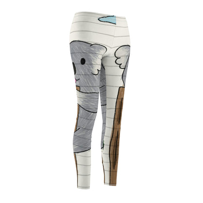 Koala Bear Animal Tree Climber Leggings casuales cortados y cosidos para mujer 