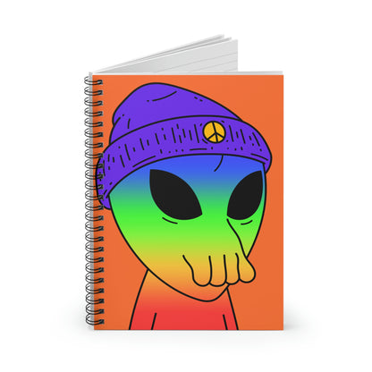 Peace Alien Pride Visitor Spiral Notebook - Ruled Line