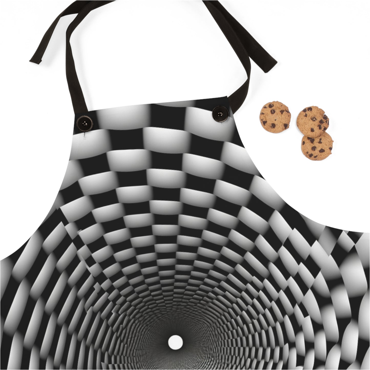 3D Optical Illusion Vortex Bottomless Hole design Apron (AOP)