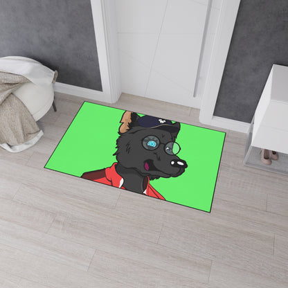 Sport Coach Character Cartoon Wolf Heavy Duty Floor Mat